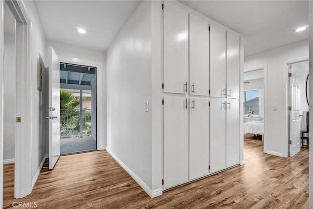 1836 Macinnes Pl, Placentia, CA 92870 - hallway with wood finished floors, healthy amount of natural light, baseboards, and recessed lighting