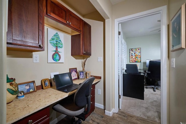 4547 Cordoba Way, Oceanside, CA 92056 - office area featuring dark wood finished floors and baseboards