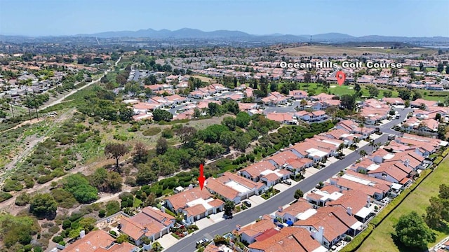 4547 Cordoba Way, Oceanside, CA 92056 - aerial view of property and surrounding area featuring a mountainous background and nearby suburban area