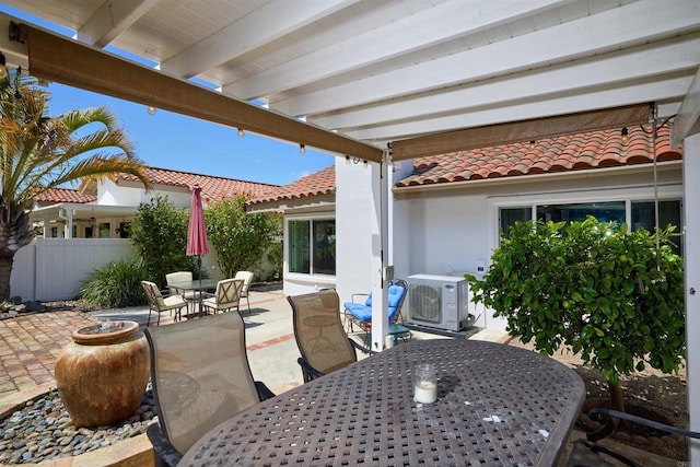 4547 Cordoba Way, Oceanside, CA 92056 - view of patio featuring outdoor dining space and a cooling unit
