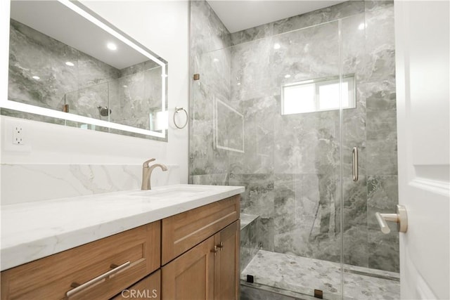247 S Benton Way, Los Angeles, CA 90057 - bathroom with a shower stall and vanity