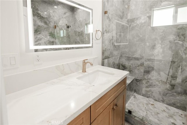 247 S Benton Way, Los Angeles, CA 90057 - full bath featuring a marble finish shower and vanity