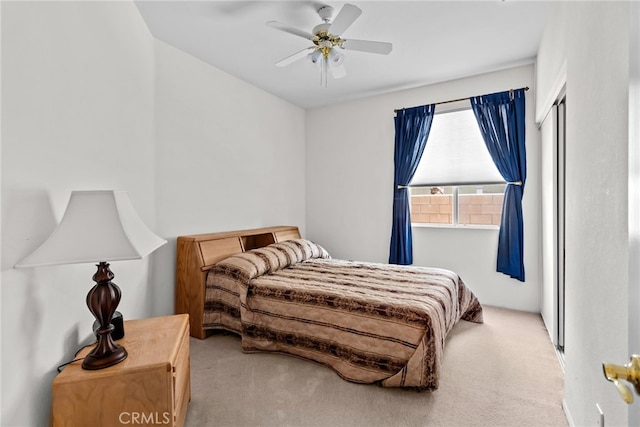 9011 Honeysuckle Ave, Hesperia, CA 92344 - carpeted bedroom featuring a ceiling fan