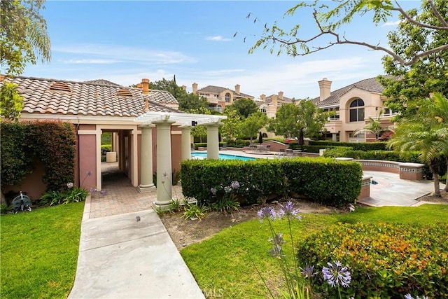 123 Costa Brava, Laguna Niguel, CA 92677 - surrounding community featuring a swimming pool, a yard, and a patio