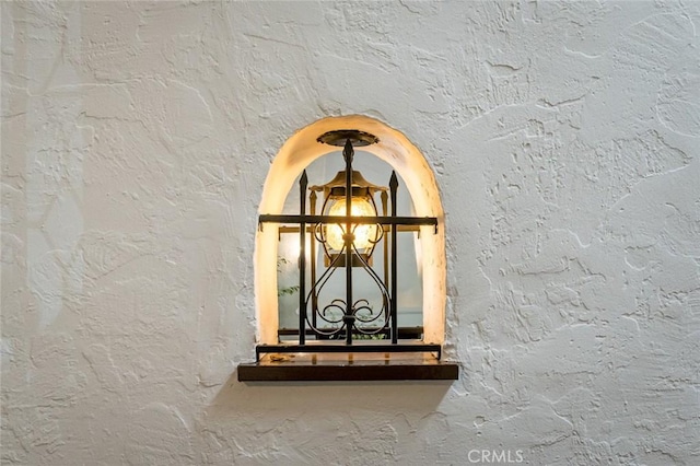 detailed view of a chandelier