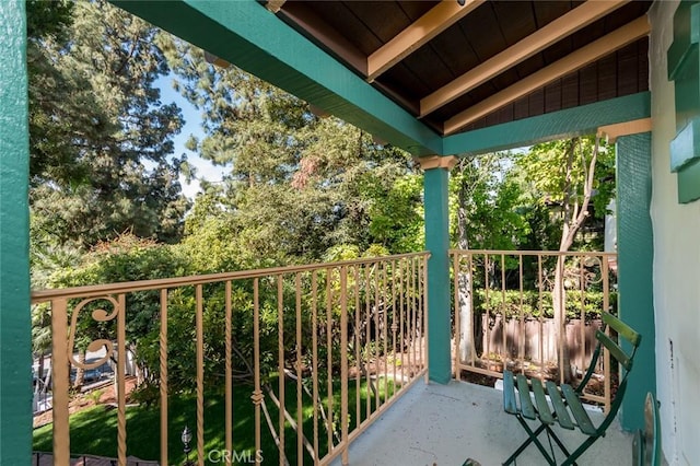 view of balcony
