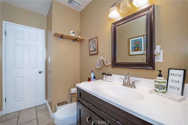 824 S Fenimore Ave, Covina, CA 91723 - bathroom with vanity, tile patterned flooring, toilet, and baseboards