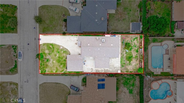 824 S Fenimore Ave, Covina, CA 91723 - aerial overview of property's location featuring a pool area and property boundaries highlighted