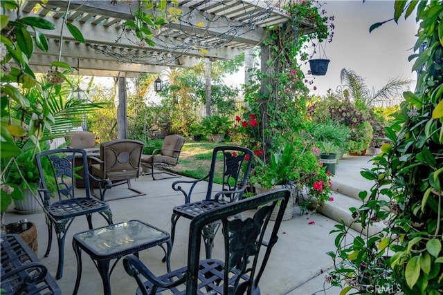 1551 Dominguez Ranch Rd, Corona, CA 92882 - view of patio featuring a pergola