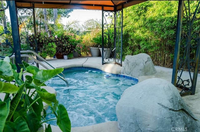 1551 Dominguez Ranch Rd, Corona, CA 92882 - view of pool with a gazebo