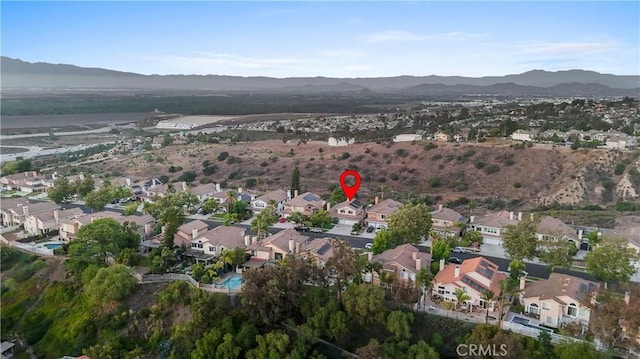 1551 Dominguez Ranch Rd, Corona, CA 92882 - aerial view of property's location with mountains and nearby suburban area
