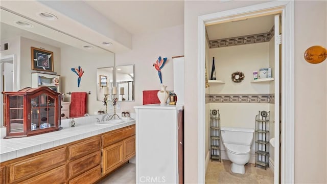 1551 Dominguez Ranch Rd, Corona, CA 92882 - bathroom with vanity and toilet