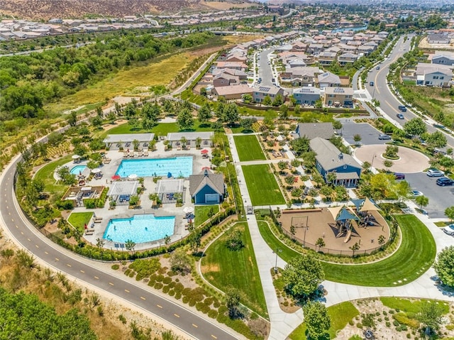 25303 Water Wheel Ct, Menifee, CA 92584 - bird's eye view of a pool