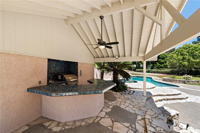 26021 Flintlock Ln, Laguna Hills, CA 92653 - view of patio with ceiling fan