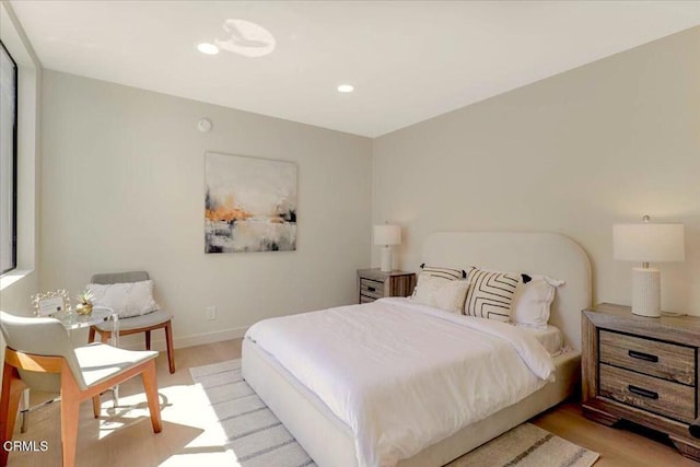 10720 Ohio Ave Unit 5, Los Angeles, CA 90024 - bedroom with light wood-style flooring, recessed lighting, and baseboards