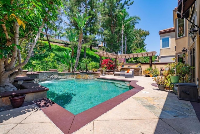 26395 Marsala Way, Mission Viejo, CA 92692 - view of pool with a patio area, a pergola, and a pool with connected hot tub