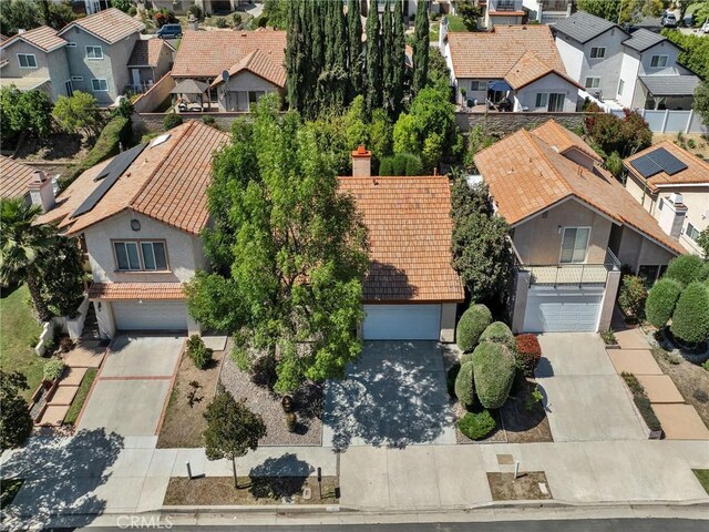 aerial view of residential area