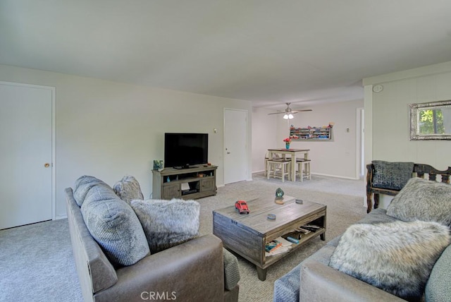 378 Avenida Castilla Unit O, Laguna Woods, CA 92637 - living area featuring carpet and ceiling fan