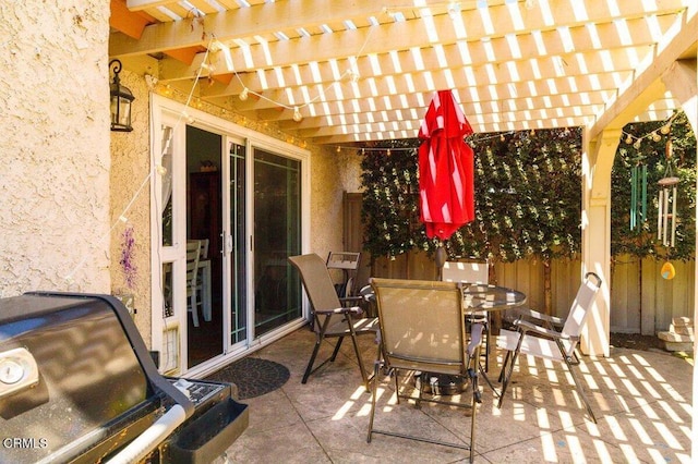 1976 Suntree Ln Unit A, Simi Valley, CA 93063 - view of patio featuring a pergola, outdoor dining area, and a grill