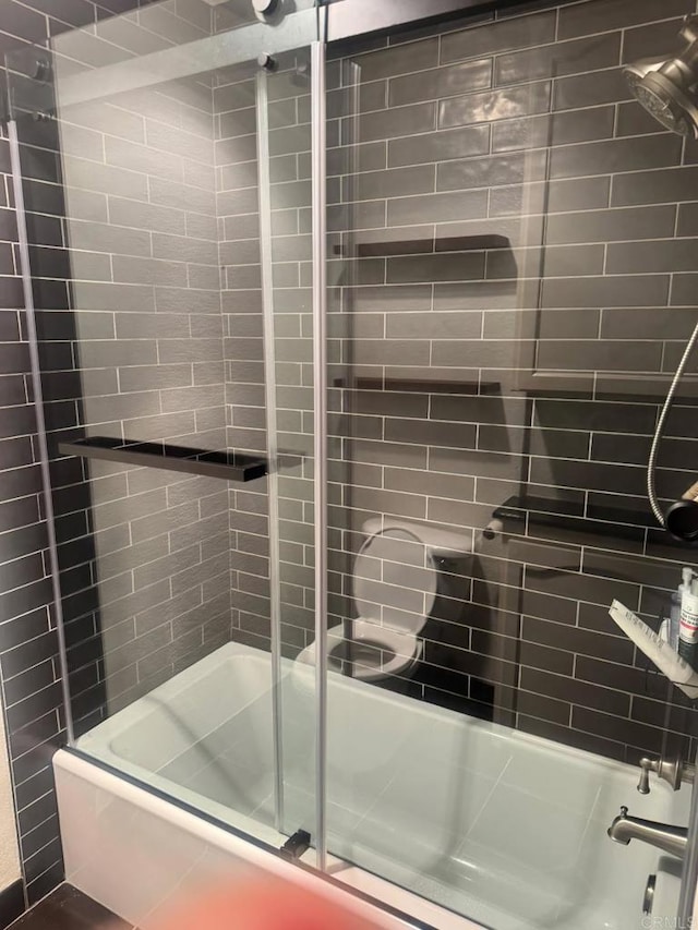1355 N Sierra Bonita Ave Unit 204, West Hollywood, CA 90046 - full bathroom with shower / bath combination with glass door