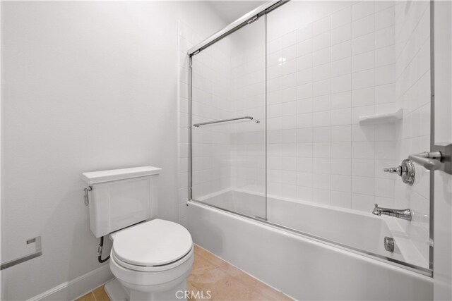 112 Turning Post, Irvine, CA 92620 - bathroom with toilet, shower / bath combination with glass door, baseboards, and pet washing area