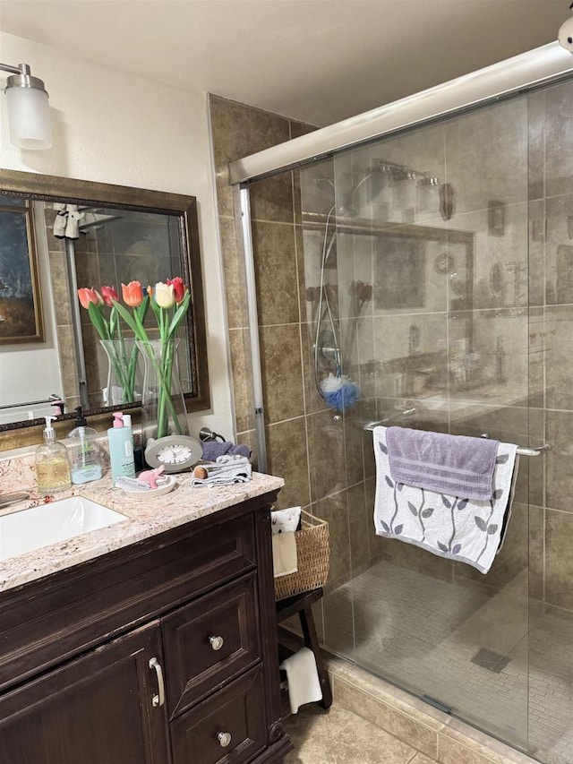 7975 Playmor Ter, San Diego, CA 92122 - full bathroom with vanity and a stall shower