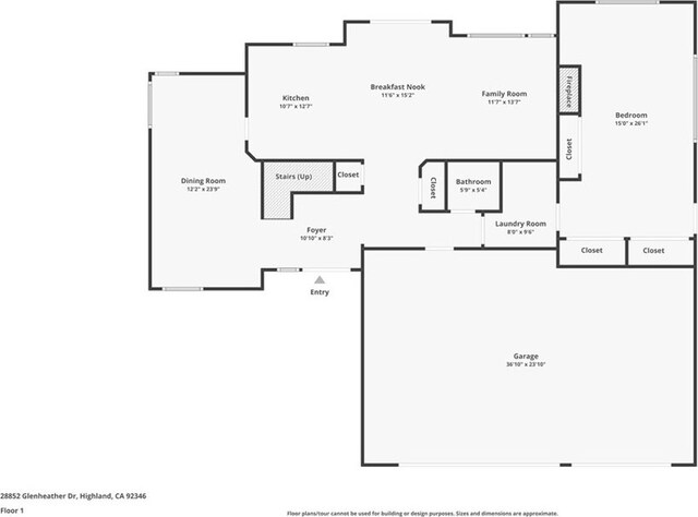 28852 Glenheather Dr, Highland, CA 92346 - room layout