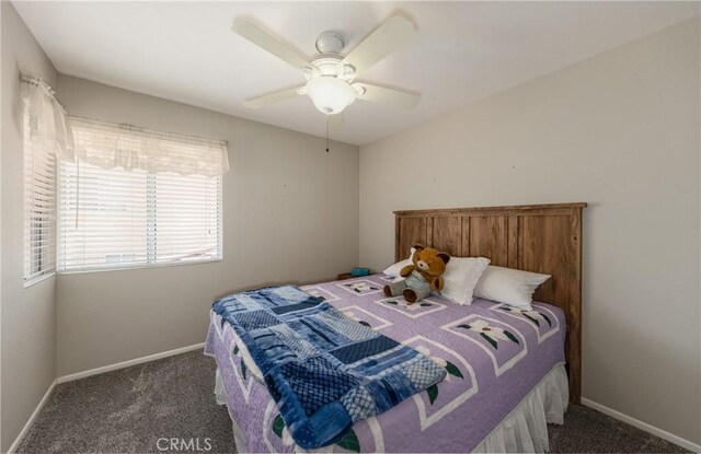 28852 Glenheather Dr, Highland, CA 92346 - bedroom featuring carpet flooring, baseboards, and ceiling fan