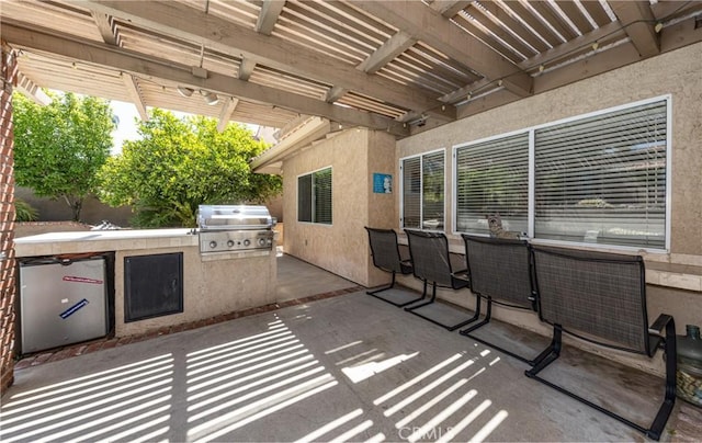 28852 Glenheather Dr, Highland, CA 92346 - view of patio / terrace with outdoor dining space and a pergola