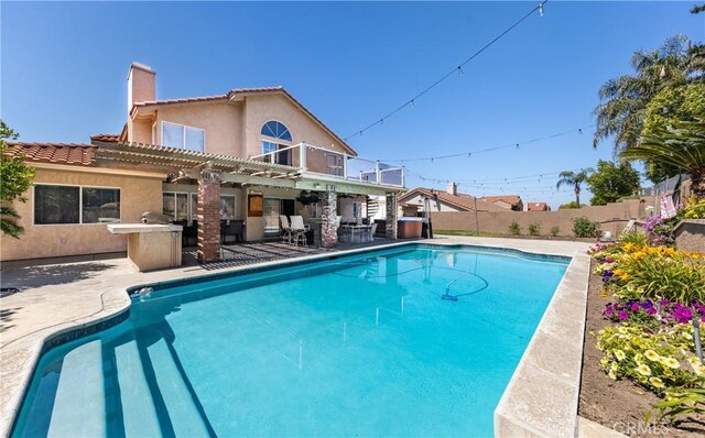 28852 Glenheather Dr, Highland, CA 92346 - view of pool featuring a pergola and a patio area