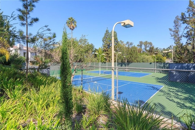 3602 W Estates Ln Unit 306, Rolling Hills Estates, CA 90274 - view of tennis court featuring fence