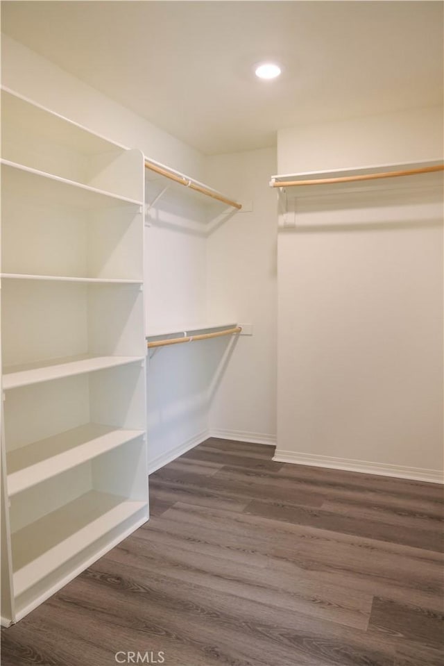 13936 Blossom Way, Eastvale, CA 92880 - walk in closet with dark wood-type flooring