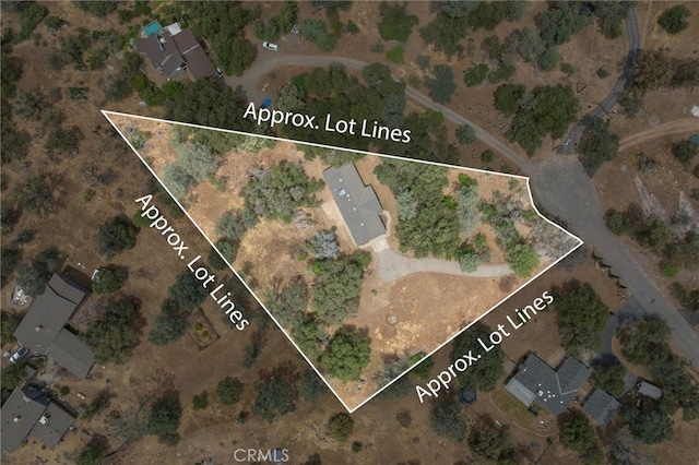 42490 Ranger Circle Way, Coarsegold, CA 93614 - aerial overview of property's location with property boundaries highlighted