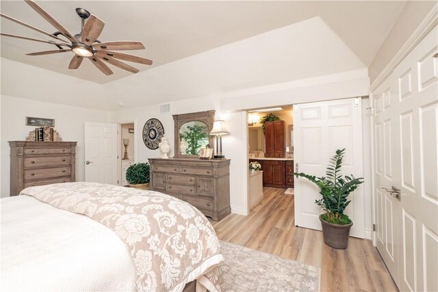 890 El Mirador, Upland, CA 91784 - bedroom featuring light wood-style floors and a ceiling fan