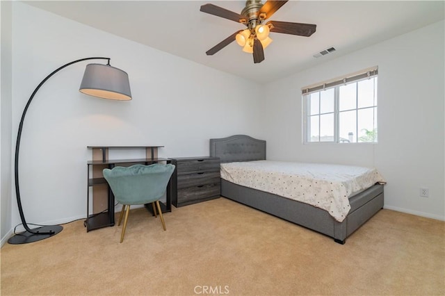 15752 Mimosa Ct, Fontana, CA 92336 - carpeted bedroom with baseboards and ceiling fan