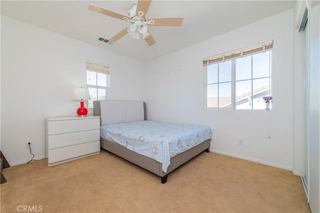 15752 Mimosa Ct, Fontana, CA 92336 - bedroom featuring carpet floors, baseboards, and a ceiling fan