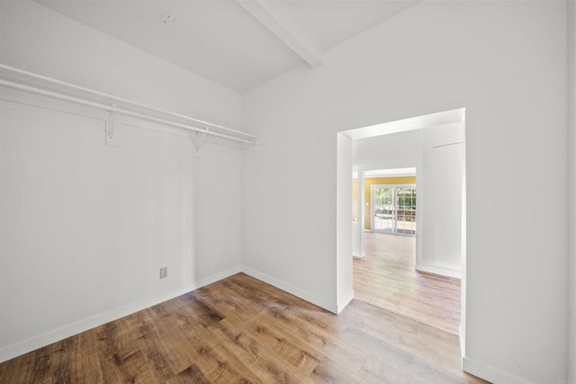 29131 Half Moon Trl, Pine Valley, CA 91962 - walk in closet featuring wood finished floors and beam ceiling