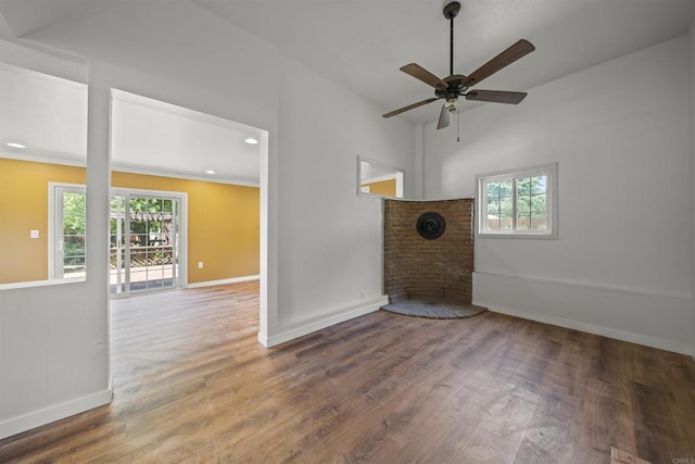 29131 Half Moon Trl, Pine Valley, CA 91962 - spare room with plenty of natural light, ceiling fan, wood finished floors, baseboards, and recessed lighting