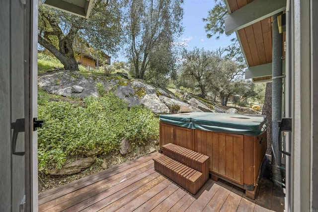 29131 Half Moon Trl, Pine Valley, CA 91962 - deck featuring a hot tub