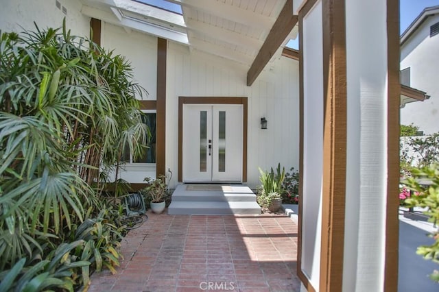 17041 Malta Cir, Huntington Beach, CA 92649 - view of exterior entry featuring french doors and elevator
