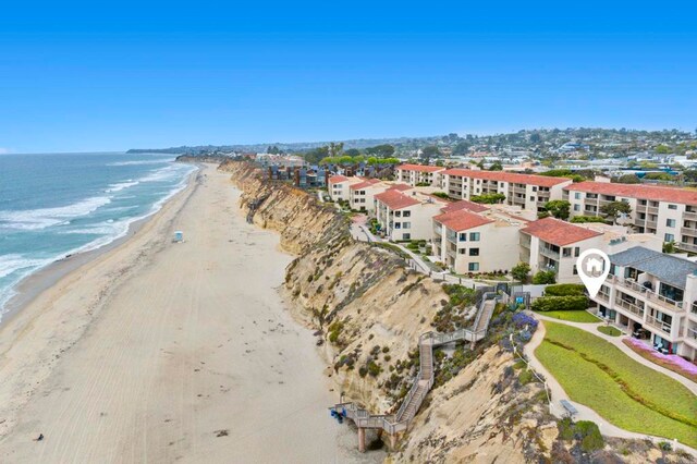 515 S Sierra Ave Unit 130, Solana Beach, CA 92075 - drone / aerial view of waterfront with a beach