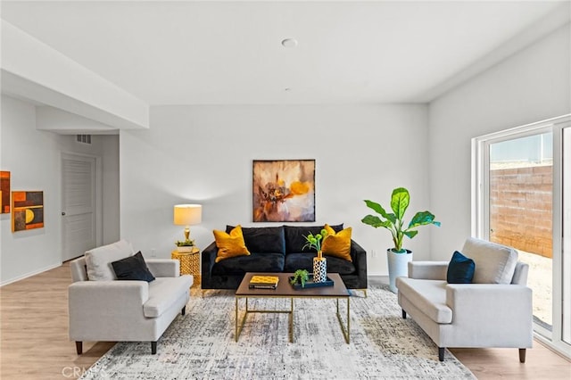 living room featuring wood finished floors