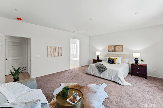 bedroom with carpet