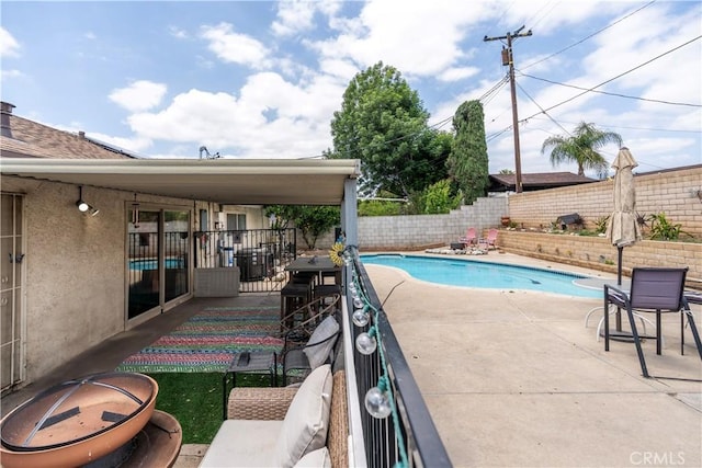 19264 Casmalia St, Rialto, CA 92377 - view of pool featuring a patio area and a fenced backyard