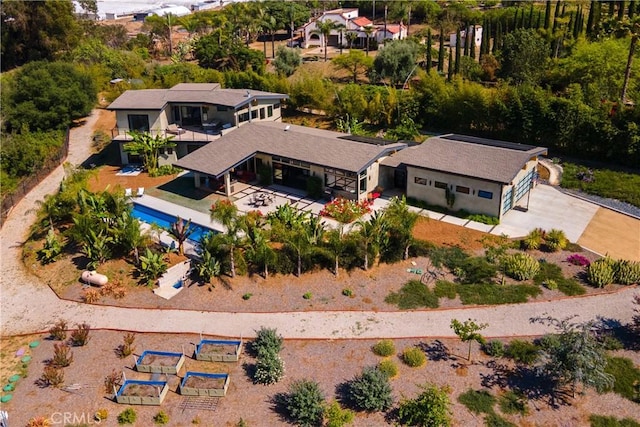 1088 Via Conca Doro, Vista, CA 92084 - aerial view of property and surrounding area featuring a pool area