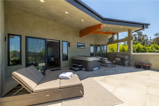 1088 Via Conca Doro, Vista, CA 92084 - view of patio featuring a hot tub