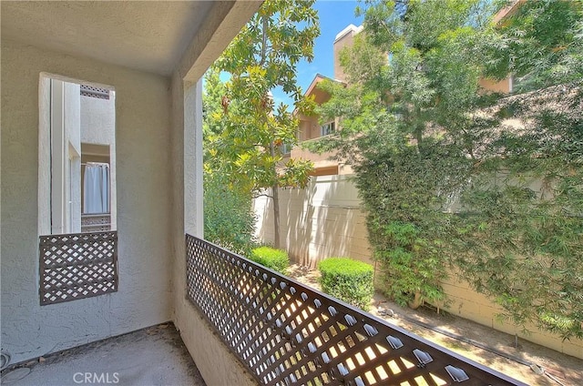 view of balcony