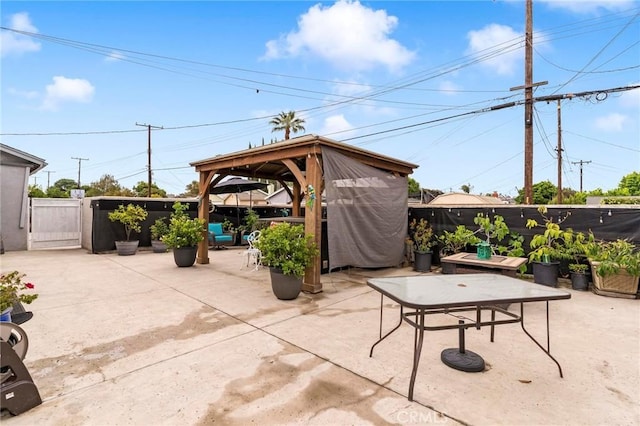 330 E Gladstone St, San Dimas, CA 91773 - view of patio / terrace featuring a gazebo and a gate