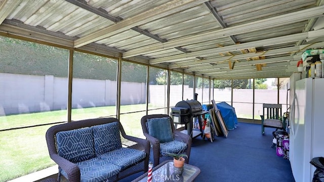 view of sunroom
