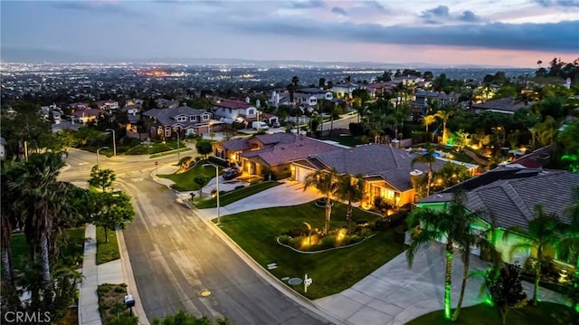 aerial perspective of suburban area
